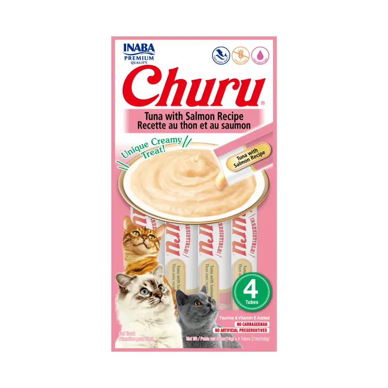 USA606 Inaba Churu Gato Atún con Salmón 56g - Imagen 1